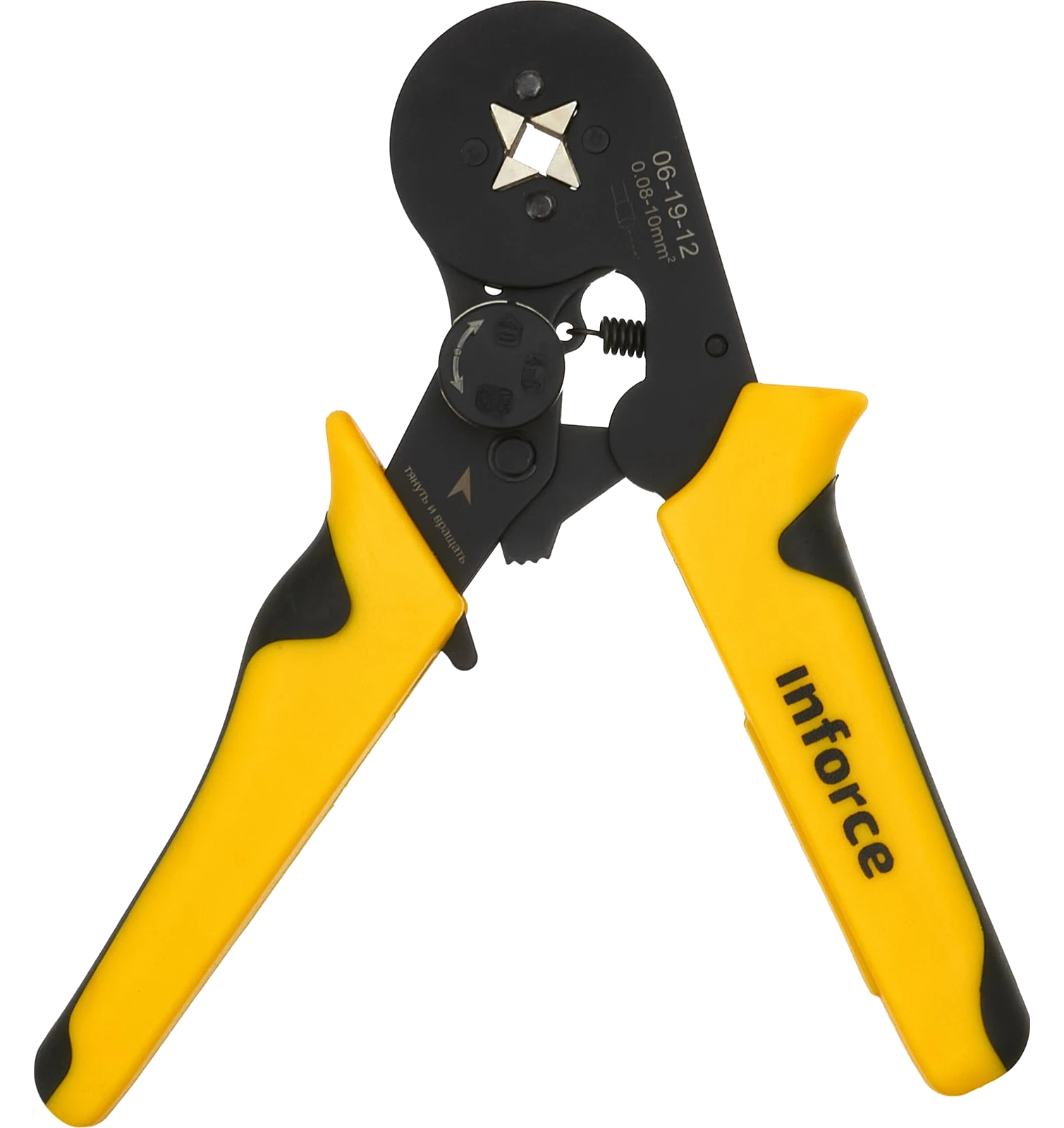 Square crimping pliers with adjustment screw 0.25-10 mm² 06-19-12