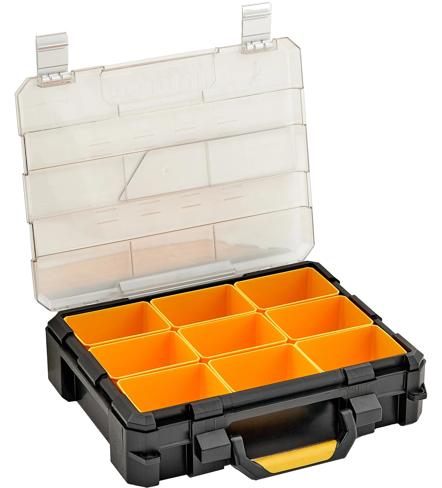 Professional organizer with metal latches, 9 compartments 06-20-10
