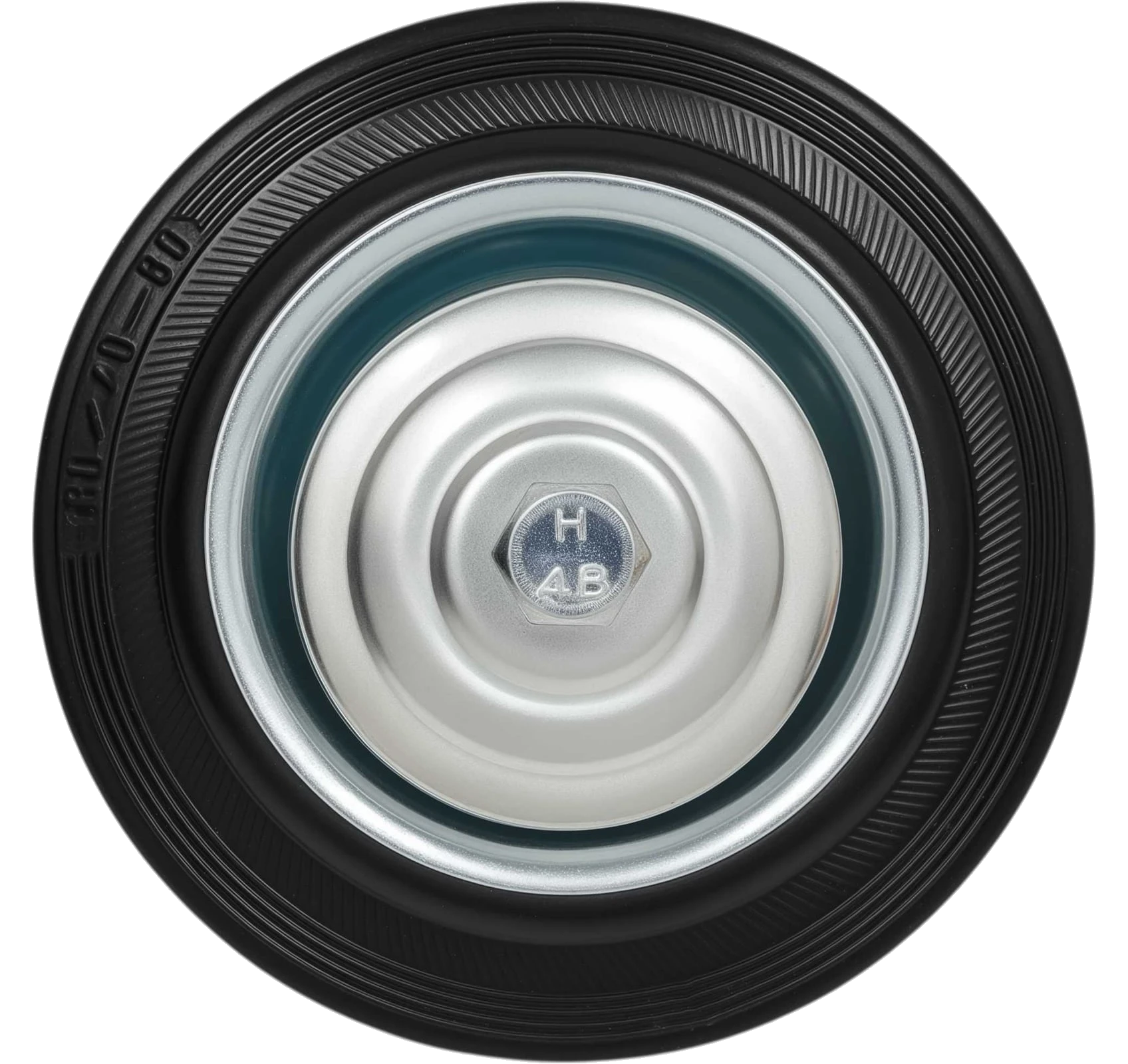 Industrial wheel without bracket 160 mm, rubber/steel G-04-09-06