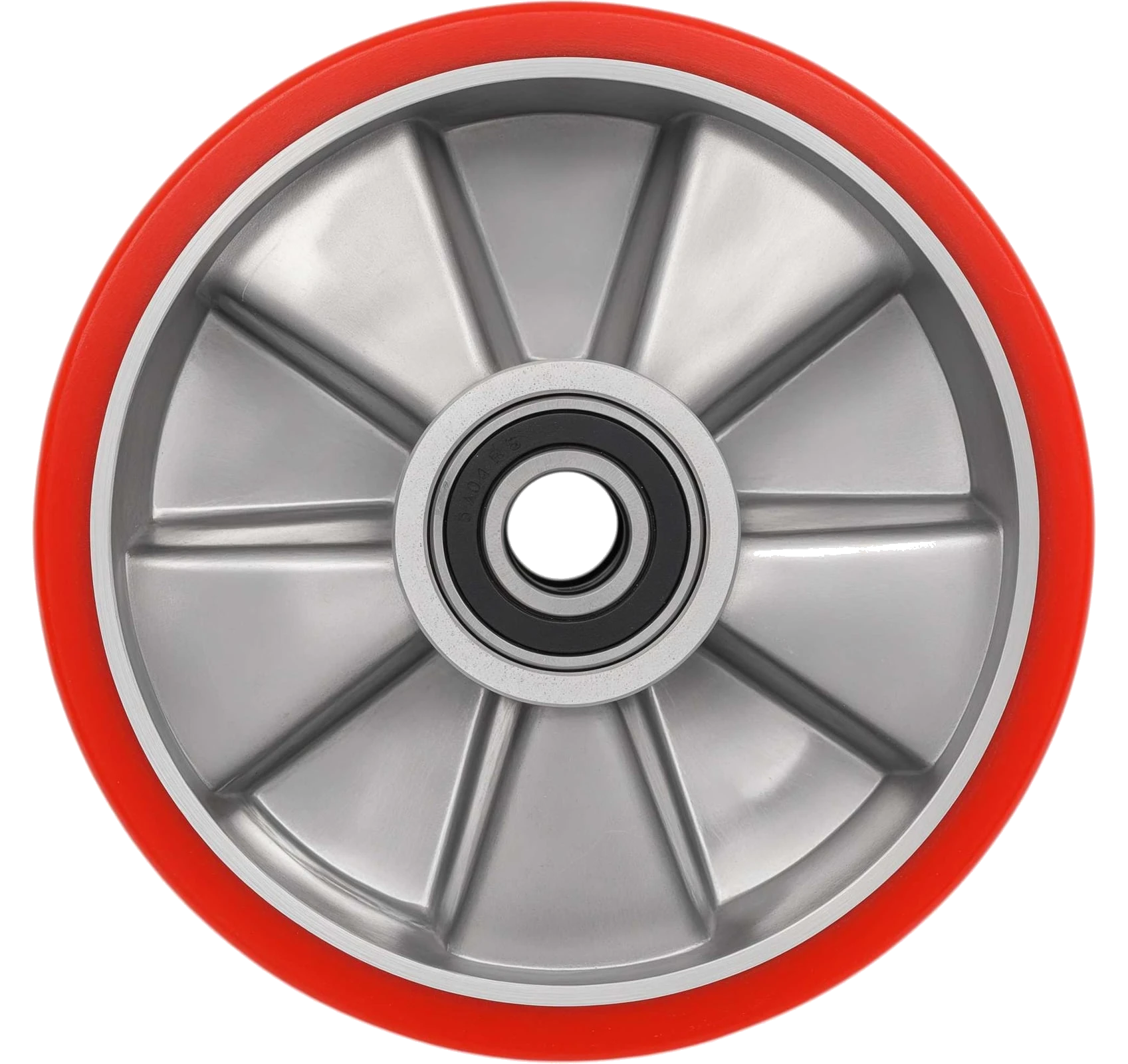 Wheel for hydraulic pallet trucks with ball bearing 180 mm, PU/aluminum G-04-09-11