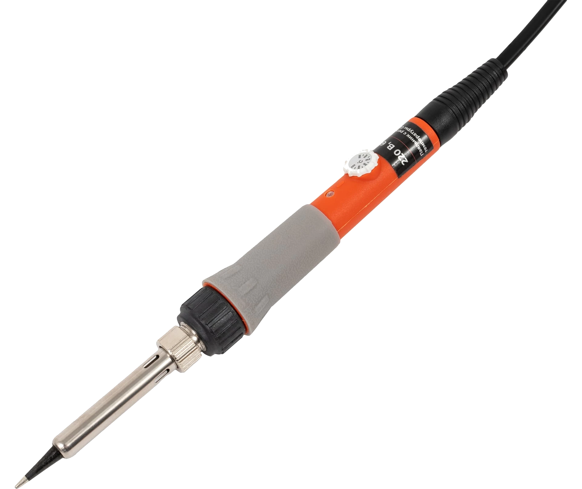 Temperature-controlled ceramic soldering iron, 5 tips, 60W GES-03