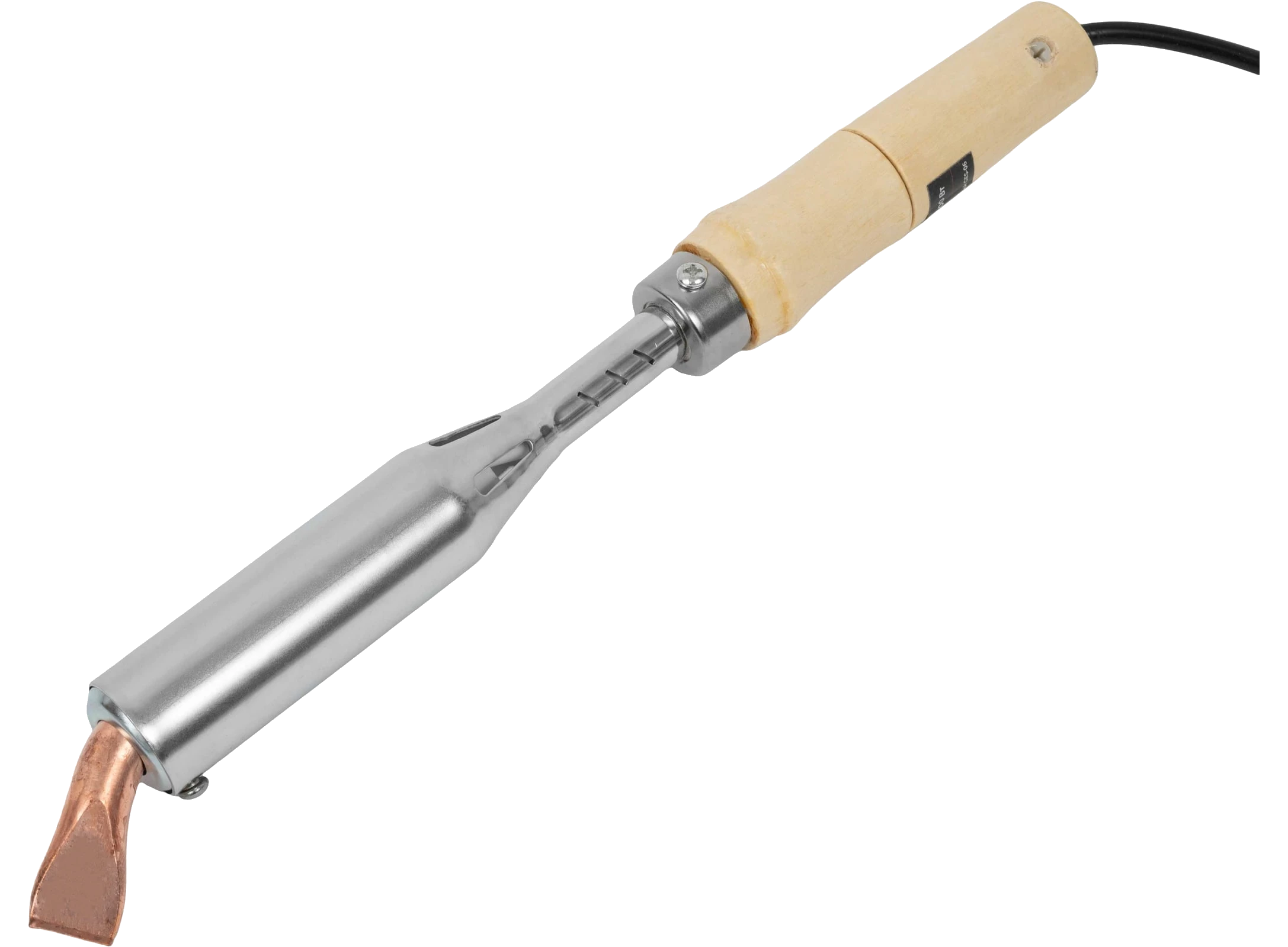 Electric soldering iron, chisel tip, 200W, wooden handle GES-06