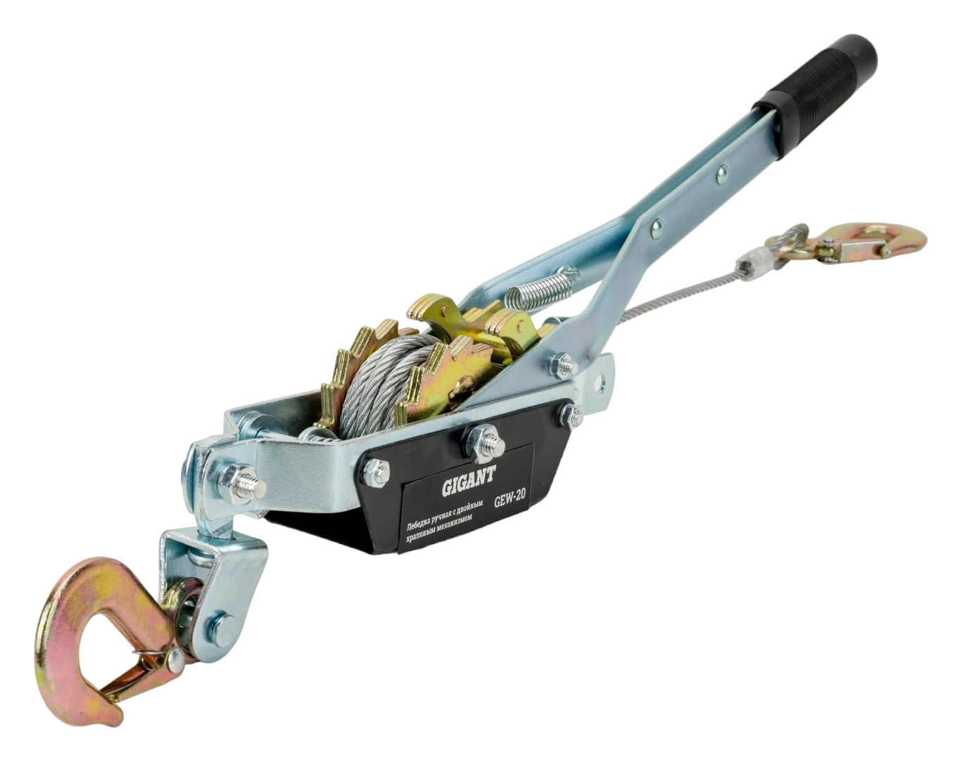 Hand winch with double ratchet mechanism 1 t GEW-20