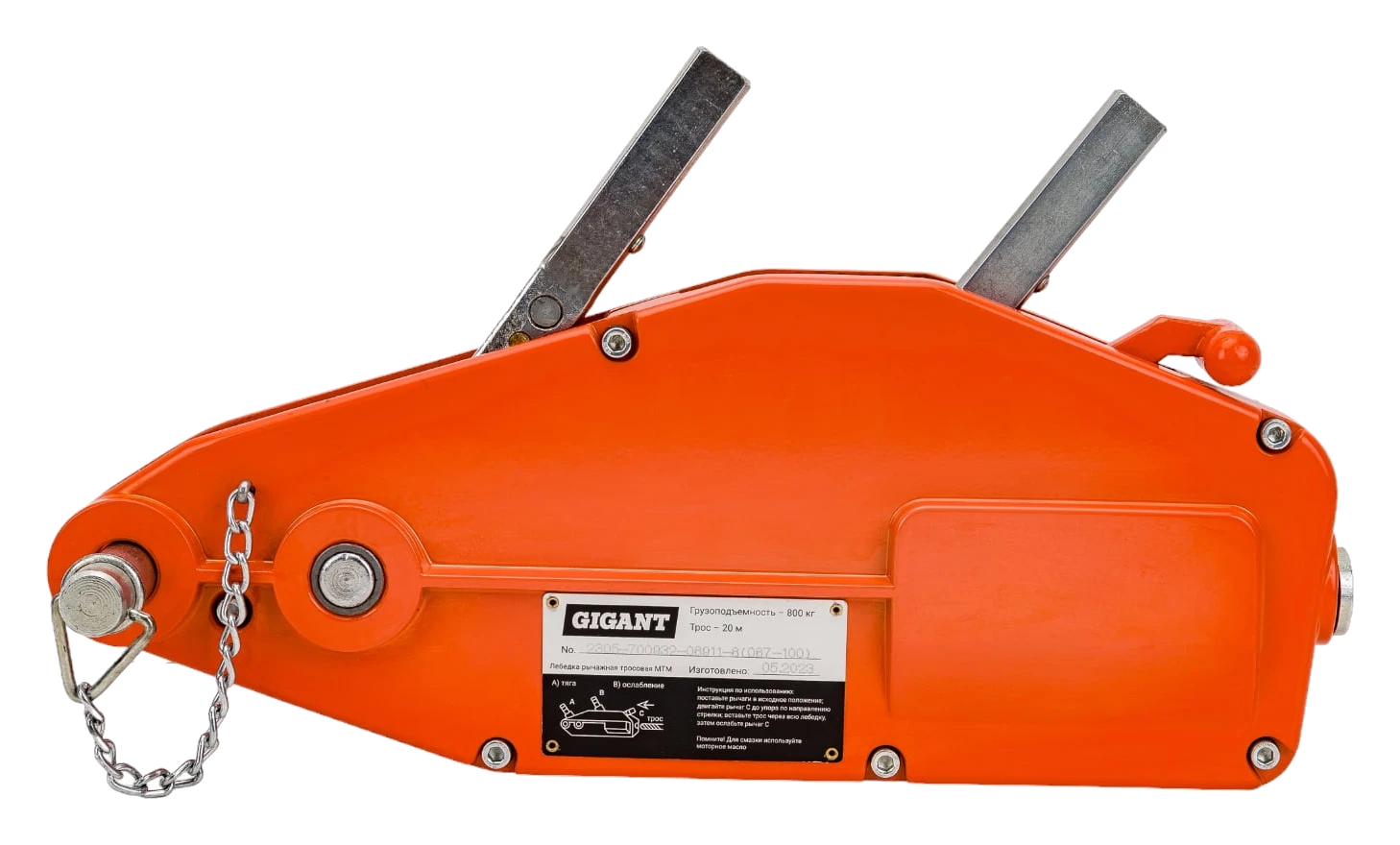 Lever cable hoist MTM 800, 0.8 t, L=20 m GEW-23