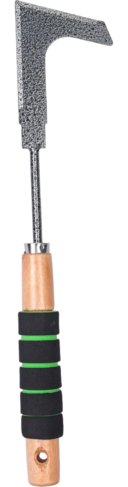 Carbon steel garden knife with wooden handle and soft grip GVER-08