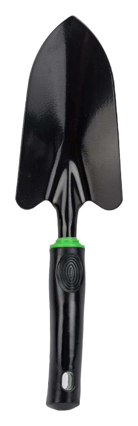 Powder-coated steel planting trowel with plastic handle GVER-15