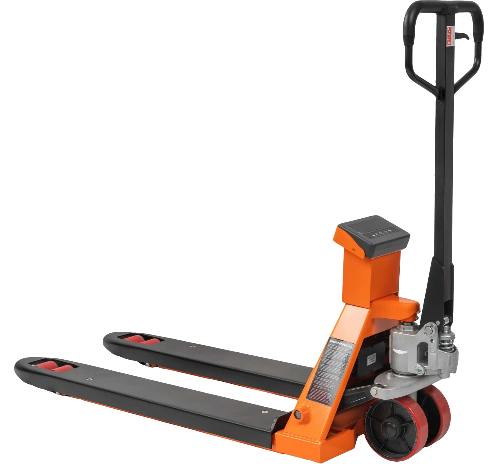 Hydraulic pallet truck with scale 2500 kg, 1150x550 mm, polyurethane wheels JHPT2500-1150-W
